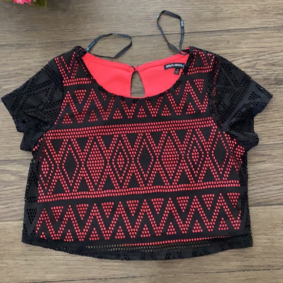 Sequin Hearts crop top size 12 girls - Picture 4 of 4